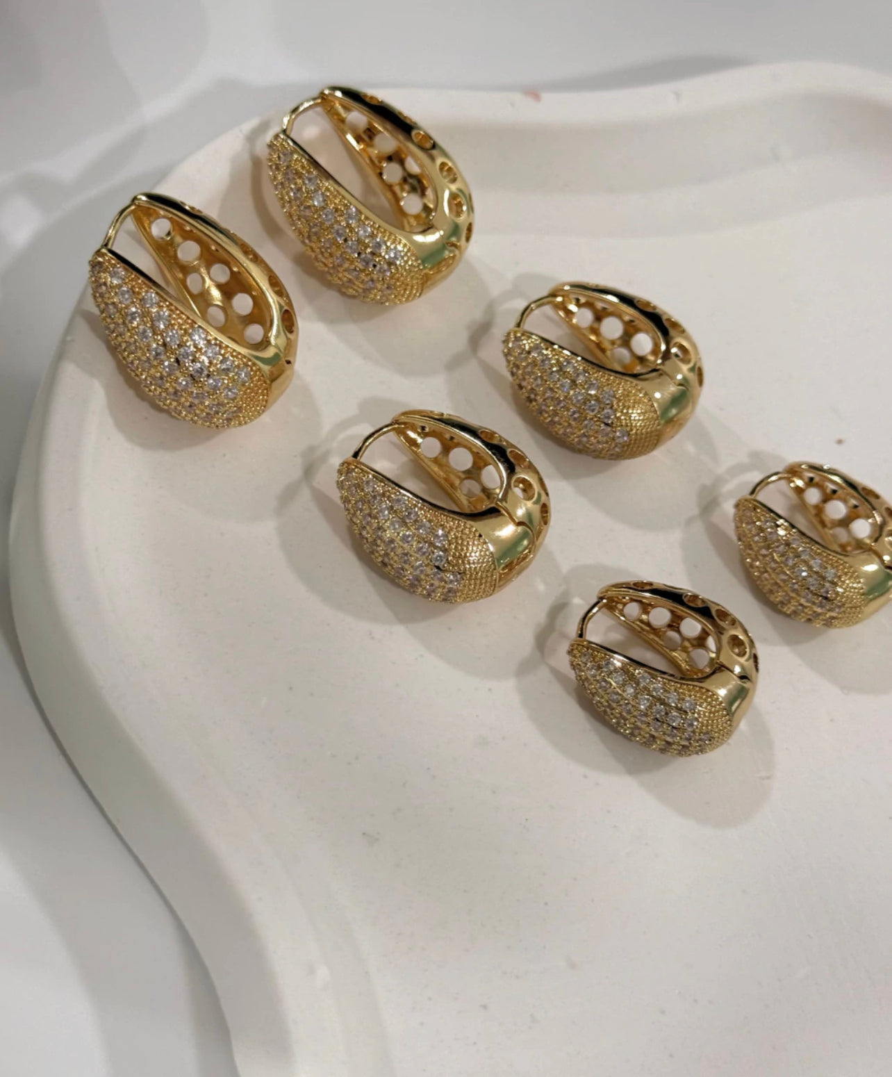 Ellen Encrusted Hoop Earrings
