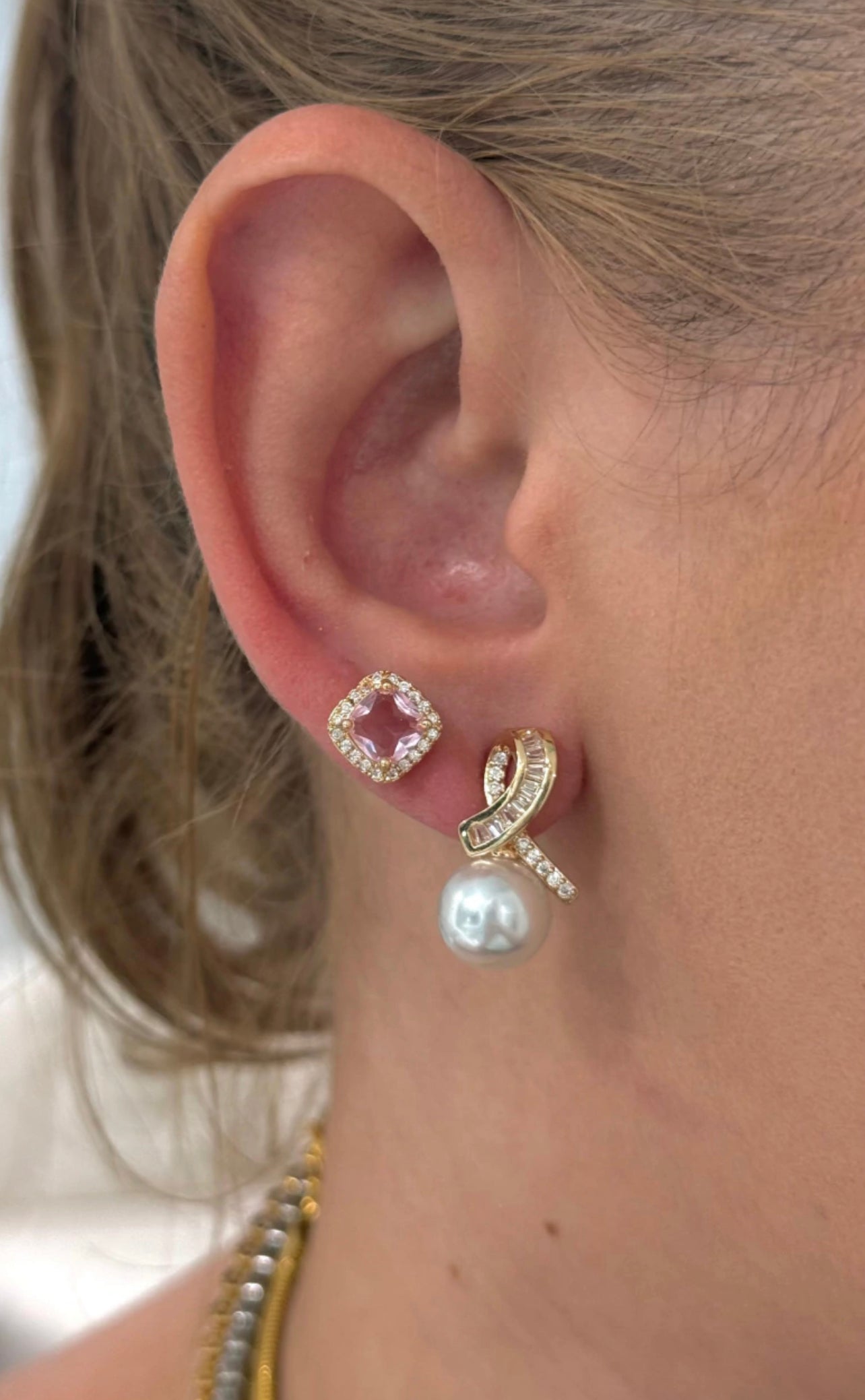 Pearl Infinity Earrings