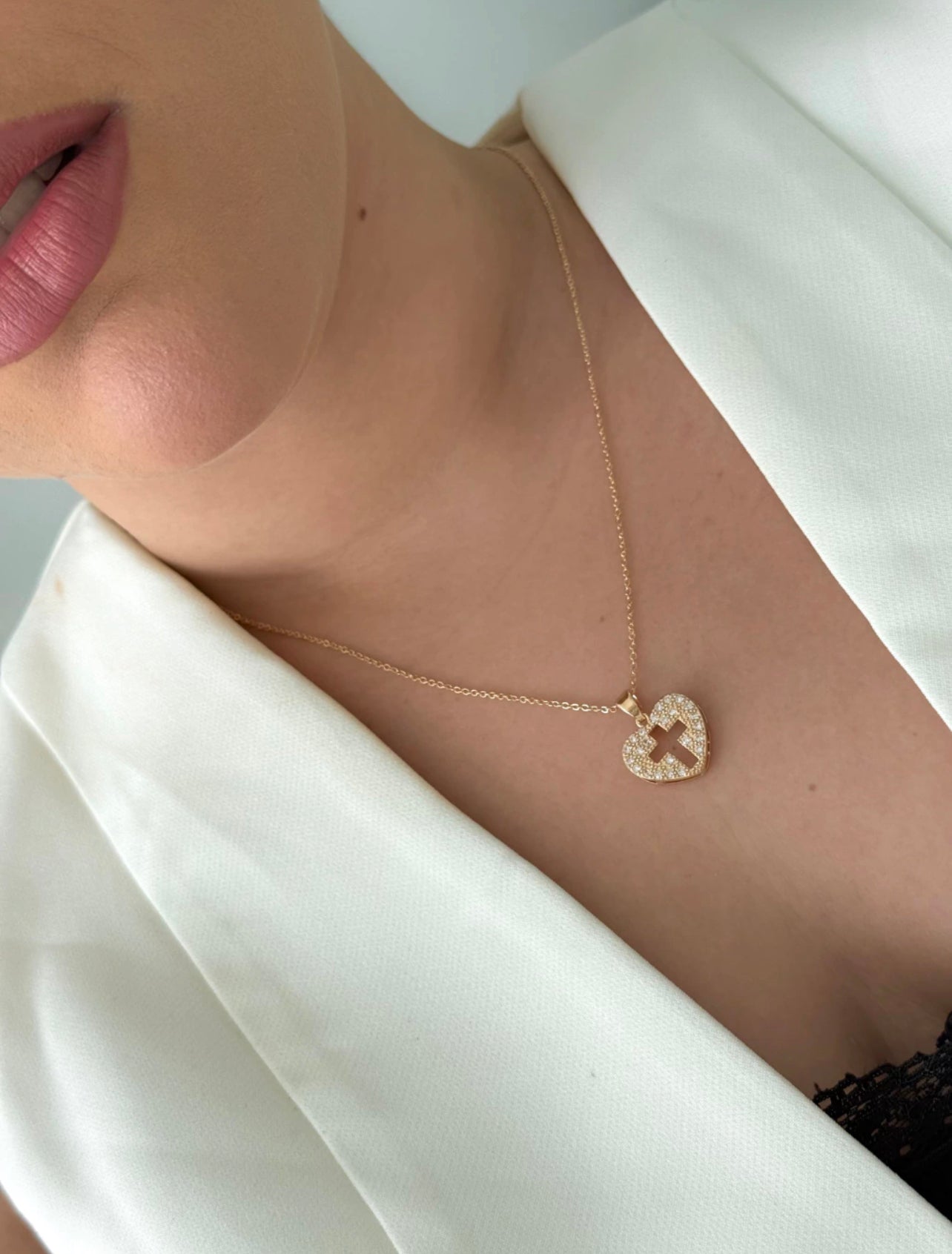 Heart and Cross Necklace