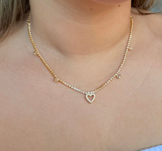 Open Heart Riviera Necklace