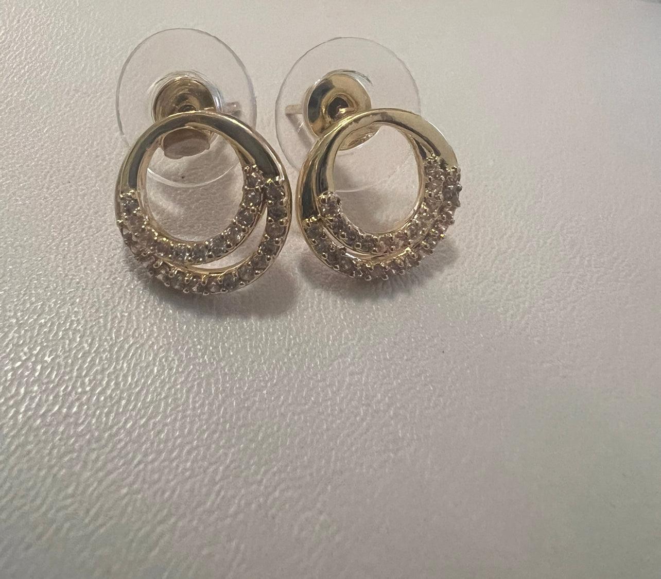 Encrusted Open Circle Earrings