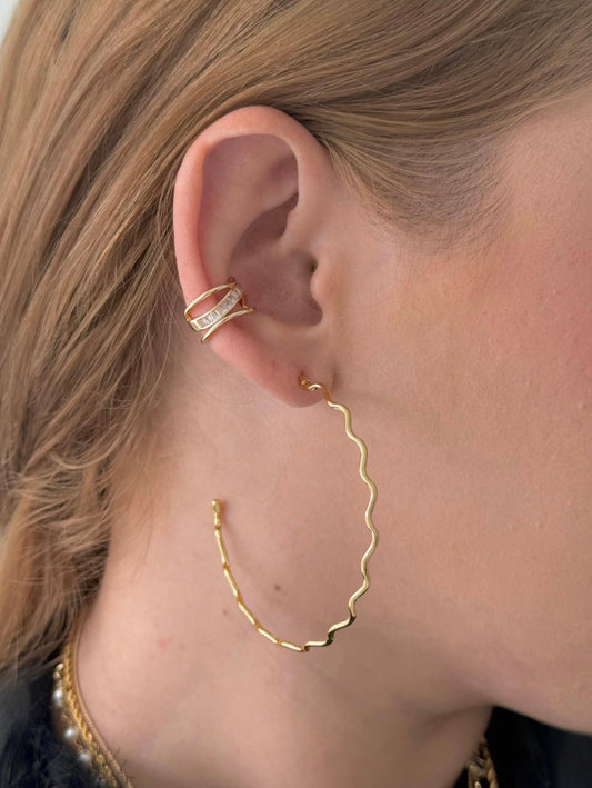 Wavy Hoop Earrings